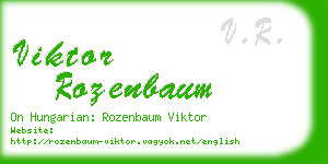viktor rozenbaum business card